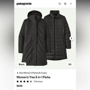 Patagonia Women’s Tres 3-in-1 Parka Black Size Medium
